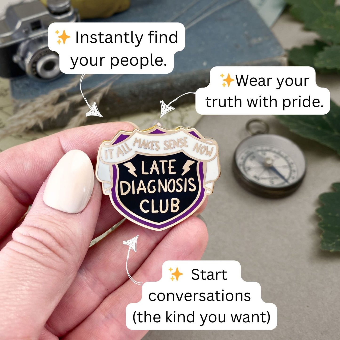 Late Diagnosis Club Lapel Pin