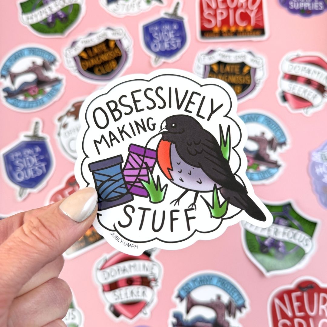 Obsessivly Making stuff Sticker