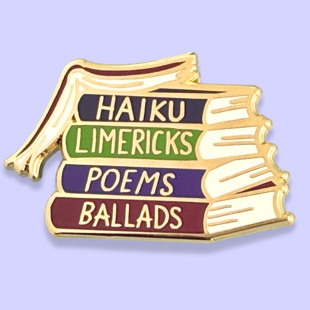 Haiku Limerick Poems Ballads Lapel Pin