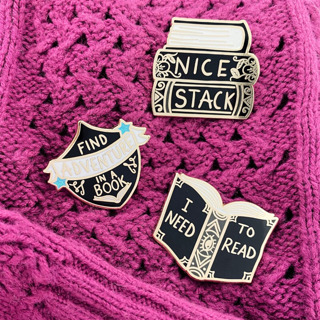 I Love Reading Enamel Lapel Pin Badge 