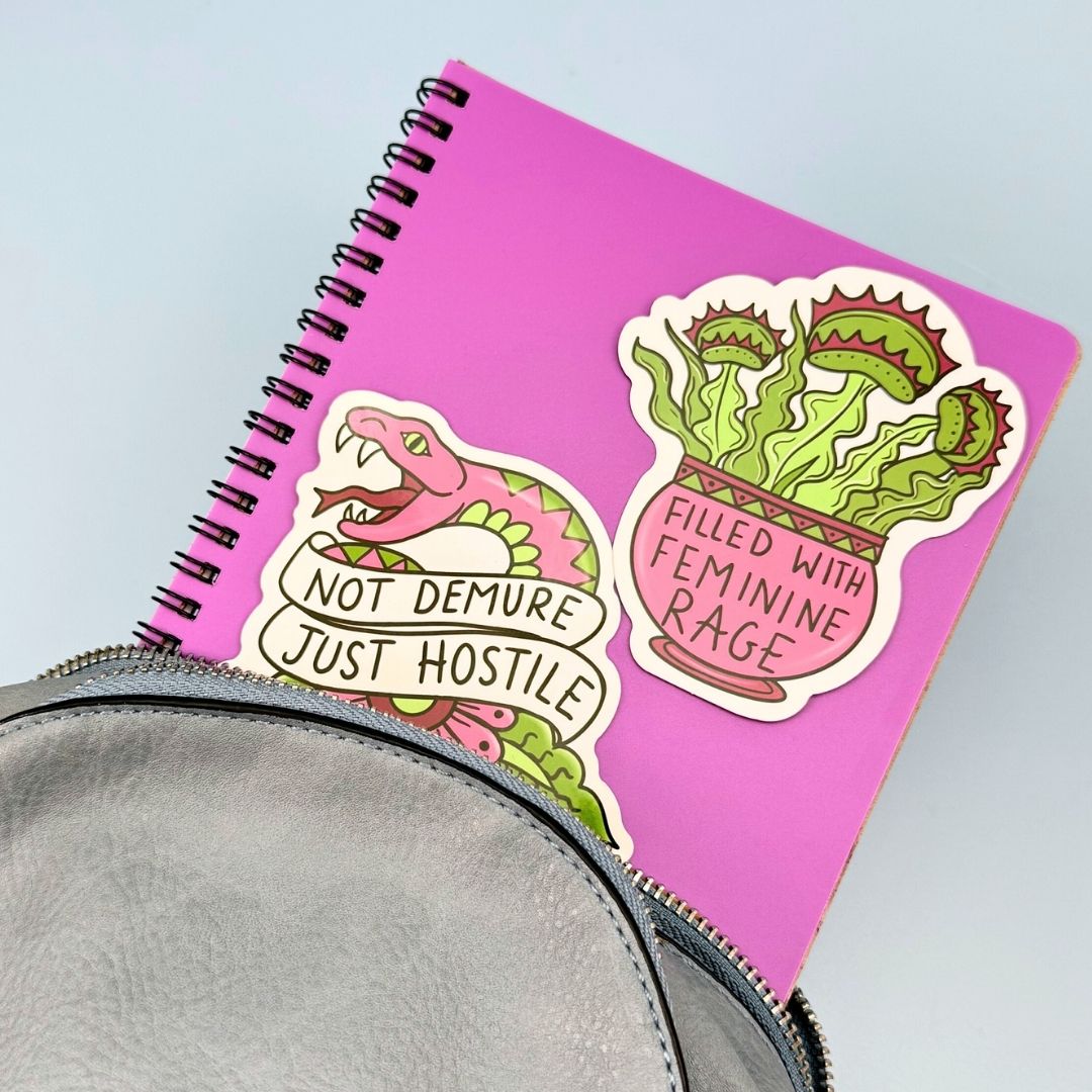 Not Demure Just Hostile Sticker