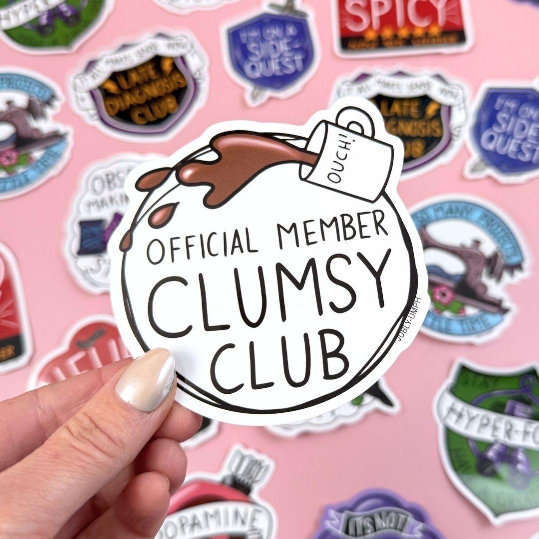 Clumsy Club Sticker