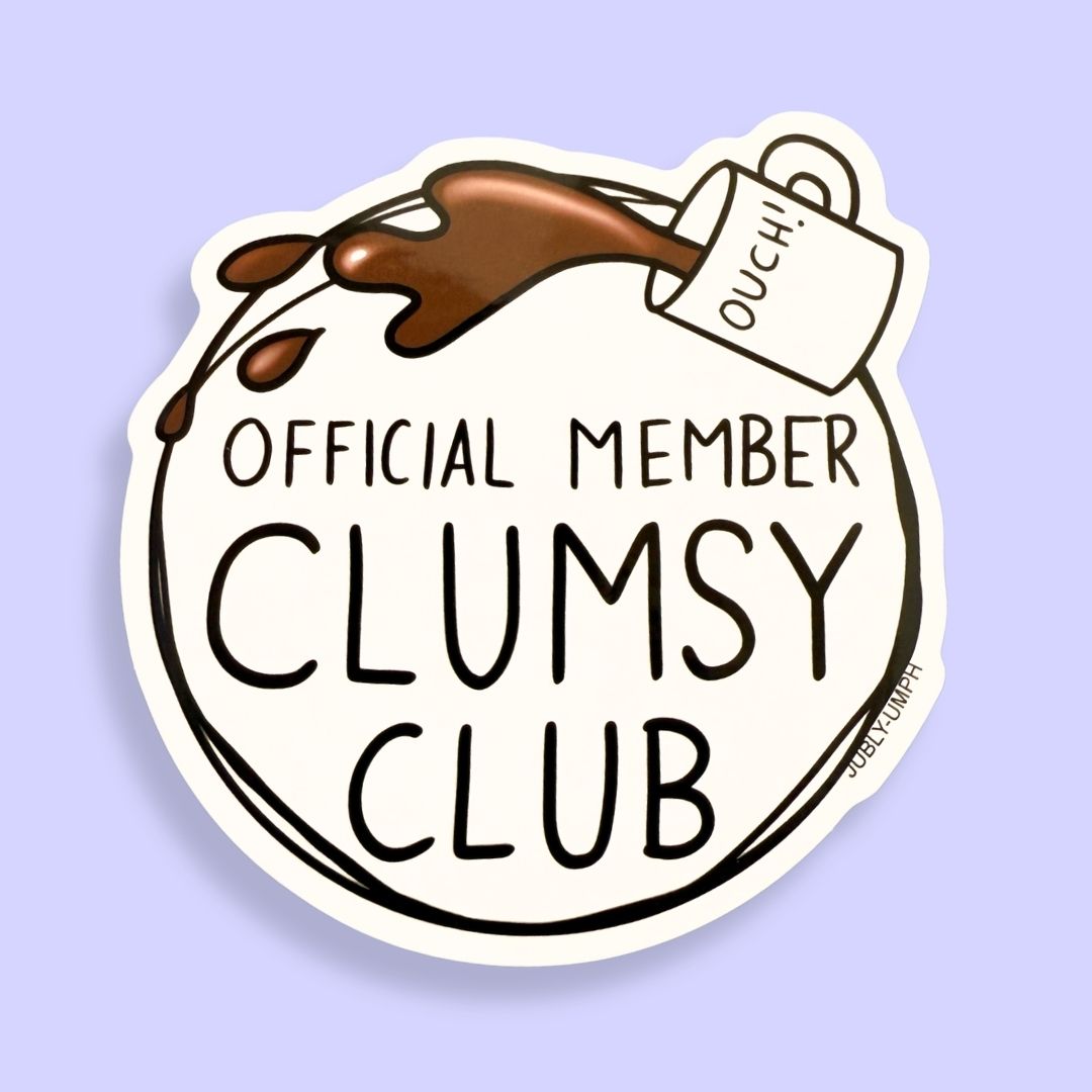 Clumsy Club Sticker