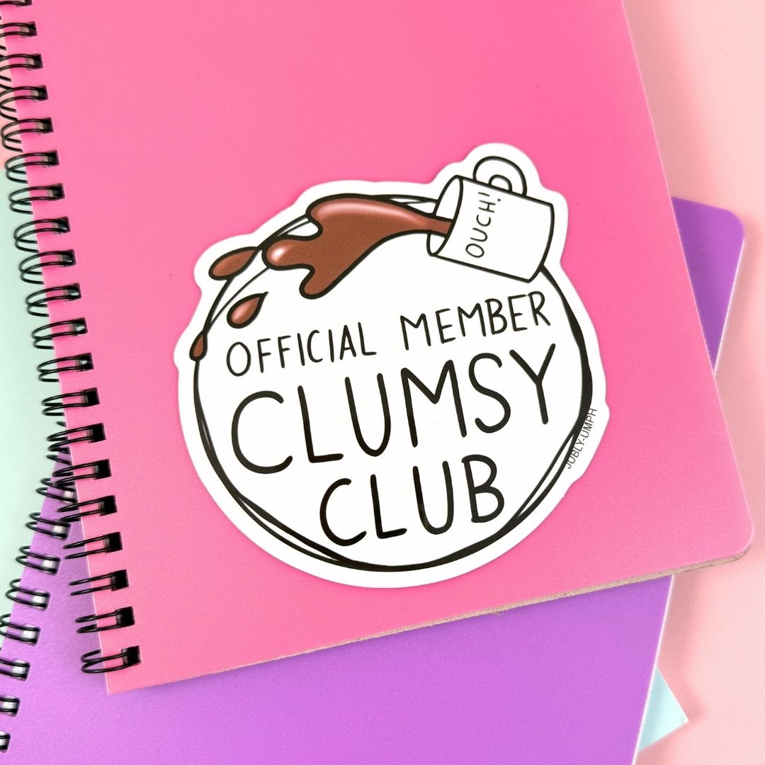Clumsy Club Sticker