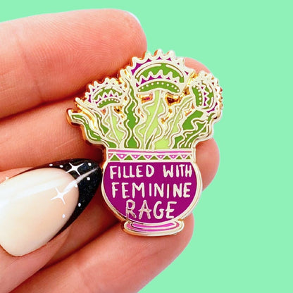 Filled With Feminine Rage Lapel Pin