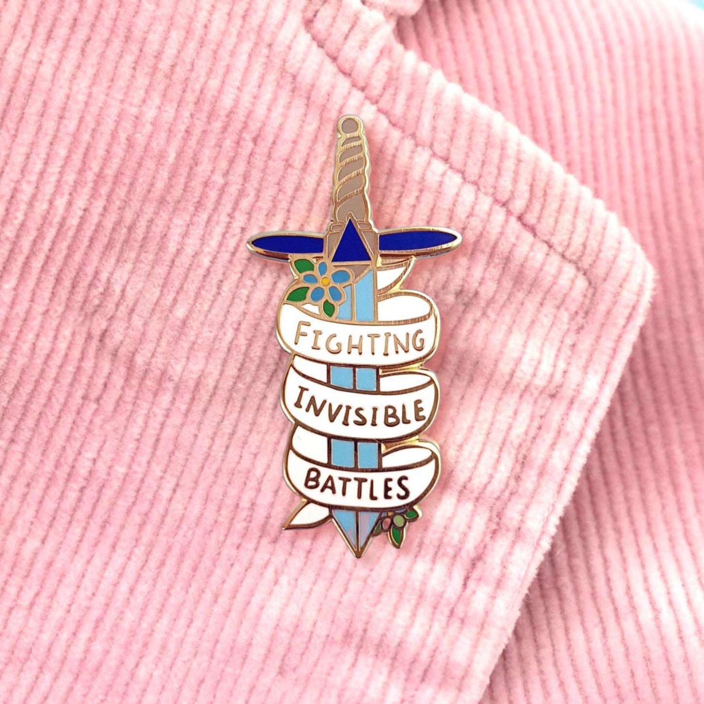 Fighting Invisible Battles Lapel Pin