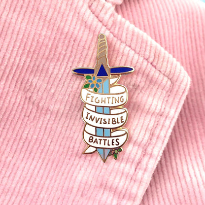 Fighting Invisible Battles Lapel Pin