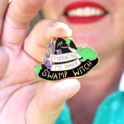 Embracing My Inner Swamp Witch Lapel Pin