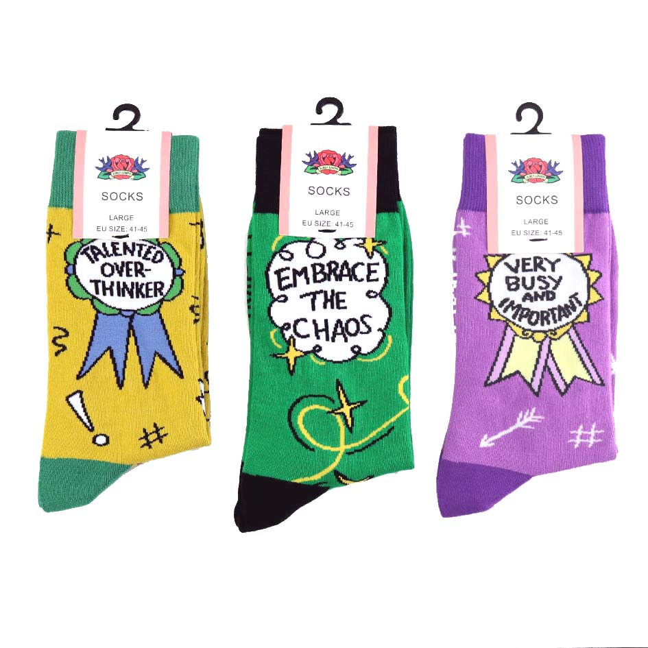 Embrace The Chaos Socks - Unisex Medium