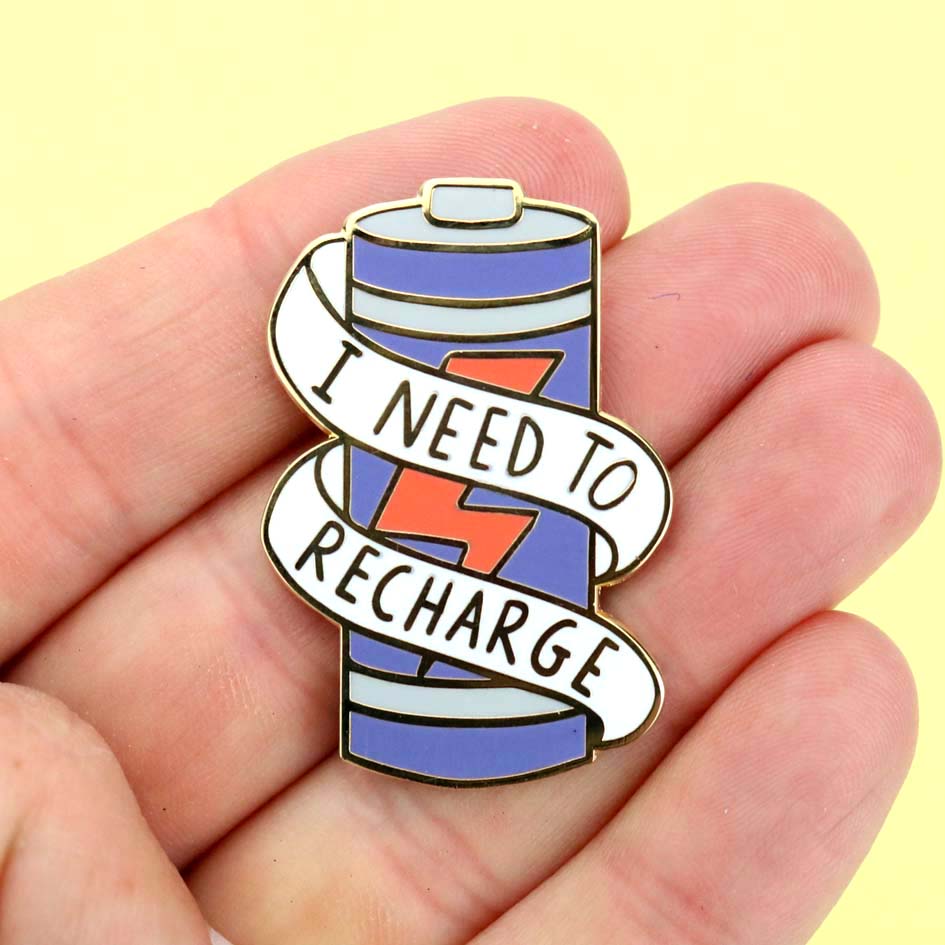 I Need To Recharge Lapel Pin
