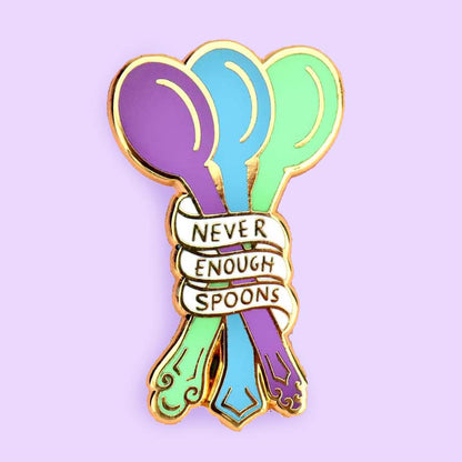 Never Enough Spoons Lapel Pin