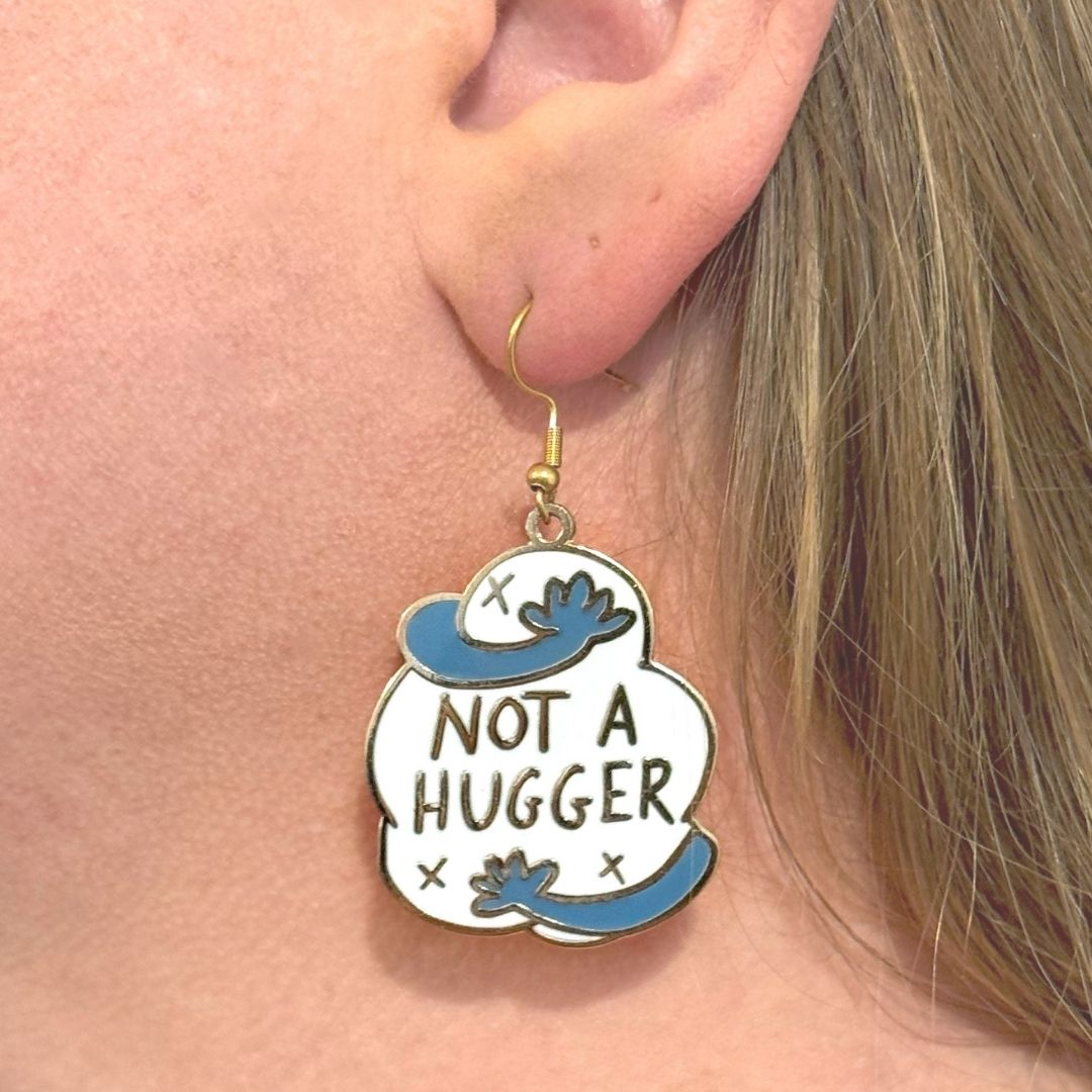 Not a hugger earring on ear