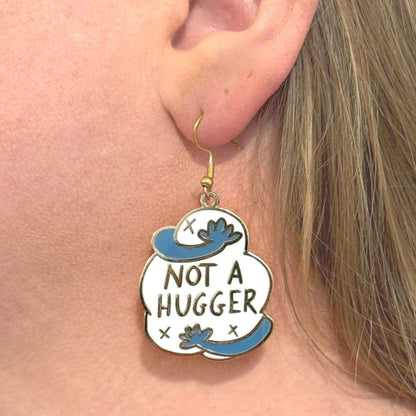 Not a hugger earring on ear