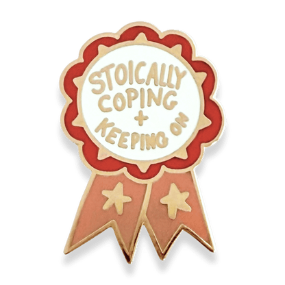 Stoically Coping And Keeping On Award Lapel Pin