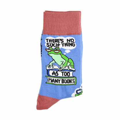 Theres No Such Thing As Too Many Books Socks - Unisex Large