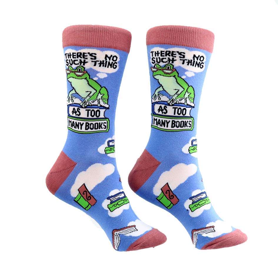 Theres No Such Thing As Too Many Books Socks - Unisex Large