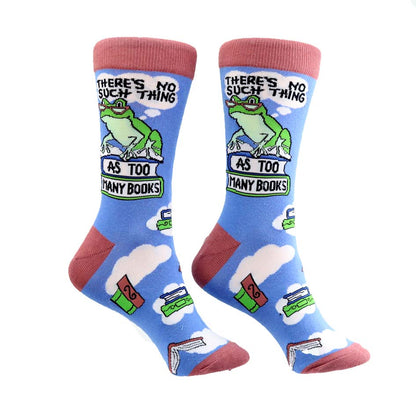 Theres No Such Thing As Too Many Books Socks - Unisex Large