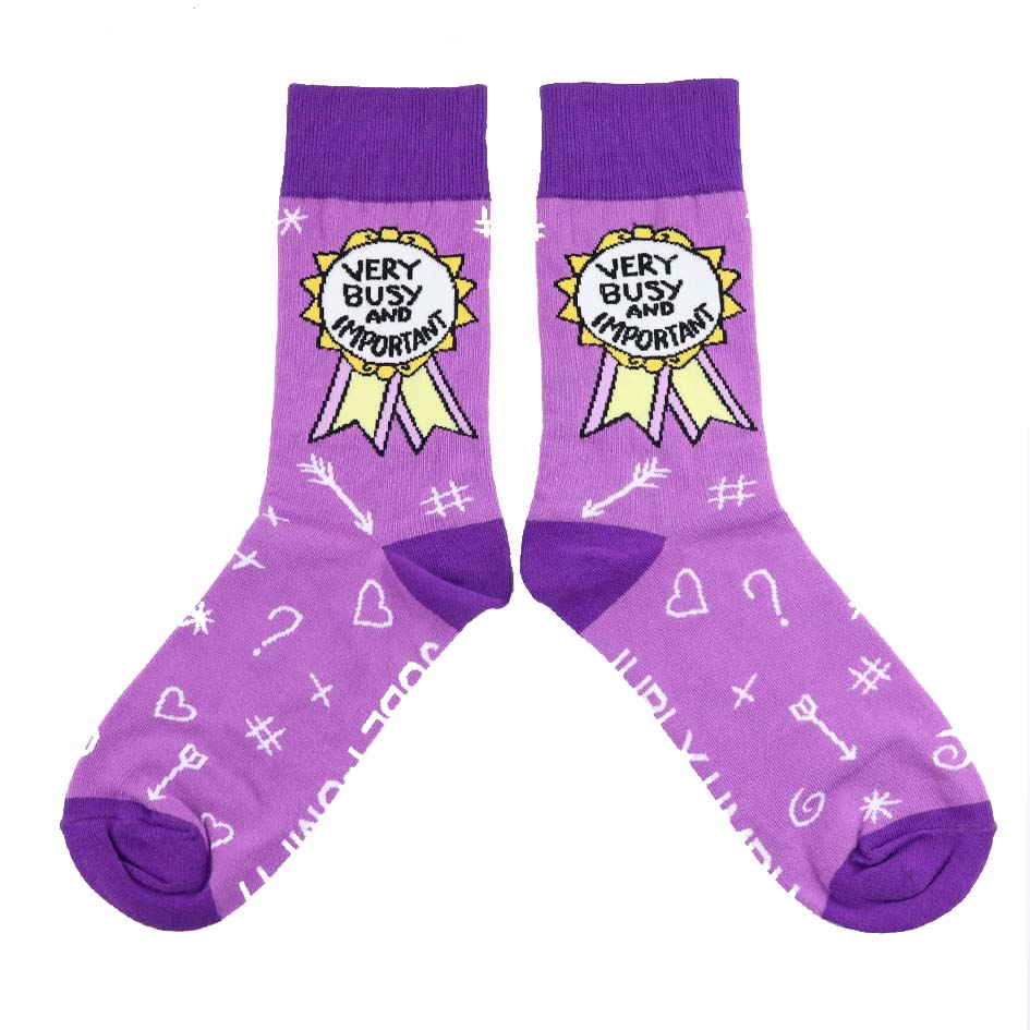 Very Busy and Important Socks - Unisex Medium