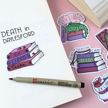 Pack of 5 Ex Libris Bookplates