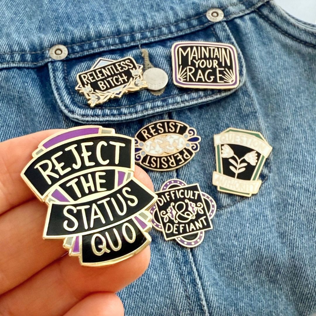 Reject The Status Quo Lapel Pin