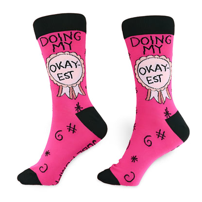 Doing My Okay-est Socks - Unisex Medium