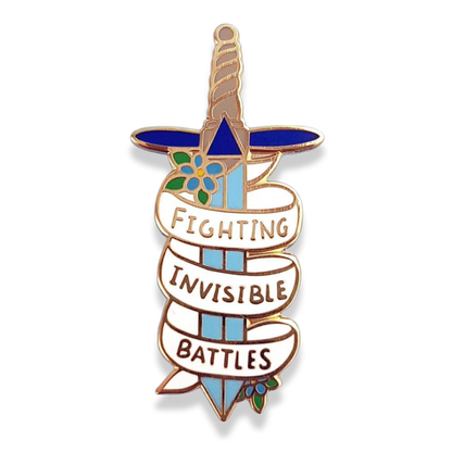 Fighting Invisible Battles Lapel Pin