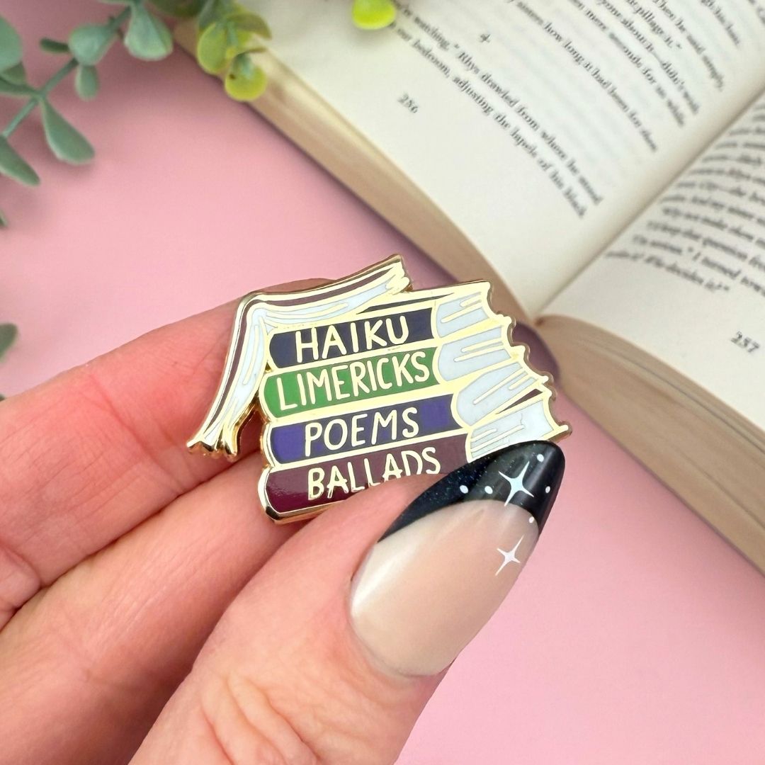 Haiku Limerick Poems Ballads Lapel Pin