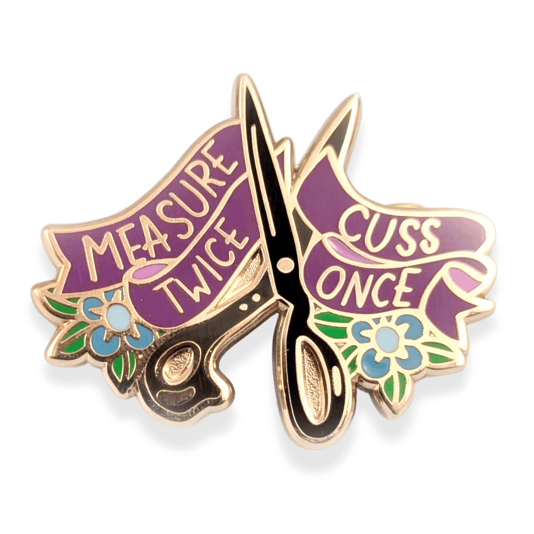 Measure Twice Cuss Once Lapel Pin