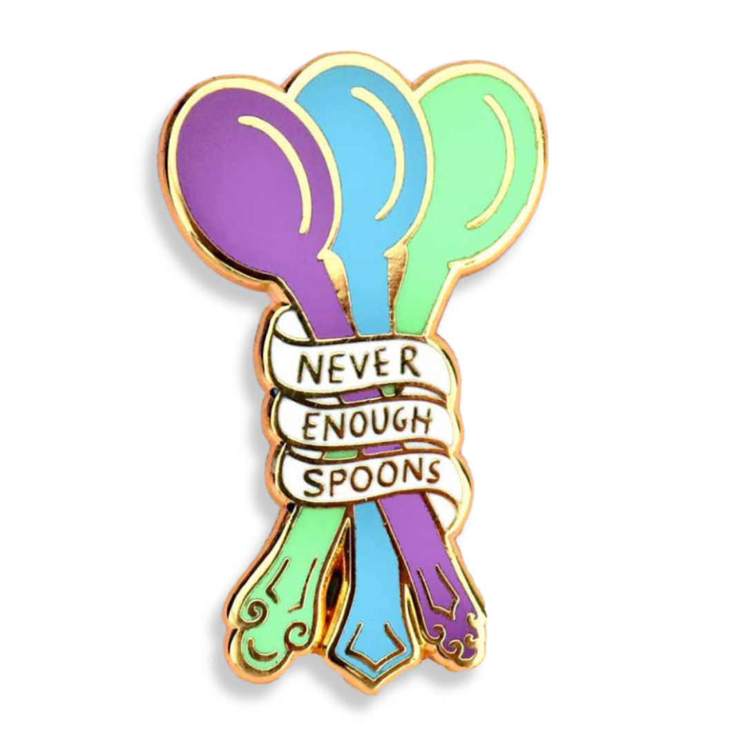 Never Enough Spoons Lapel Pin