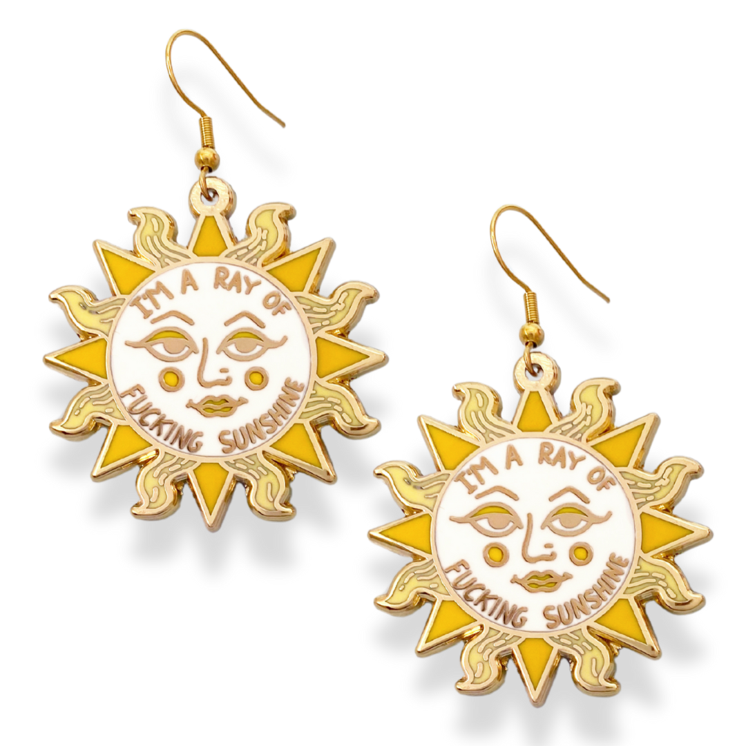 I’m a Ray of Fucking Sunshine Earrings