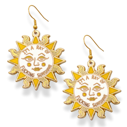 I’m a Ray of Fucking Sunshine Earrings