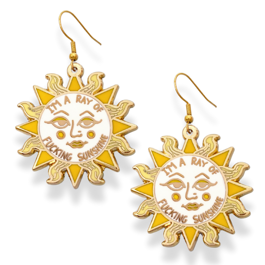I’m a Ray of Fucking Sunshine Earrings