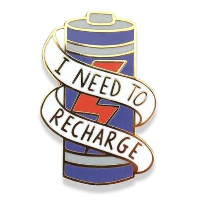 I Need To Recharge Lapel Pin