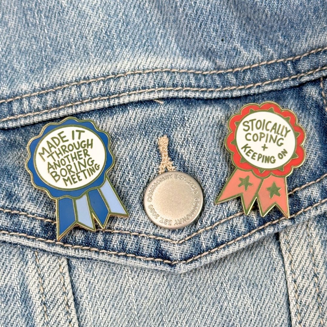 Stoically Coping And Keeping On Award Lapel Pin