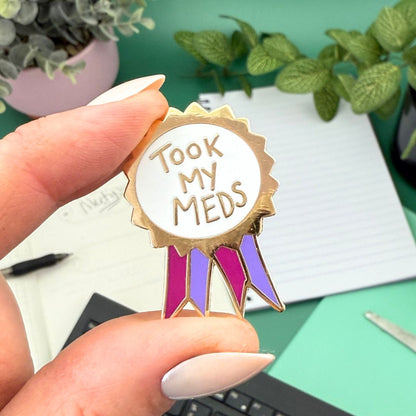 Took My Meds Award Lapel Pin