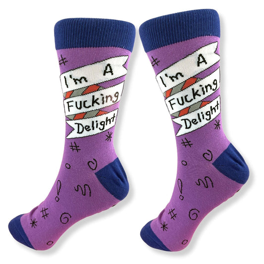 I'm A Fucking Delight Socks - Unisex Large