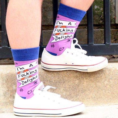 I'm A Fucking Delight Socks - Unisex Medium
