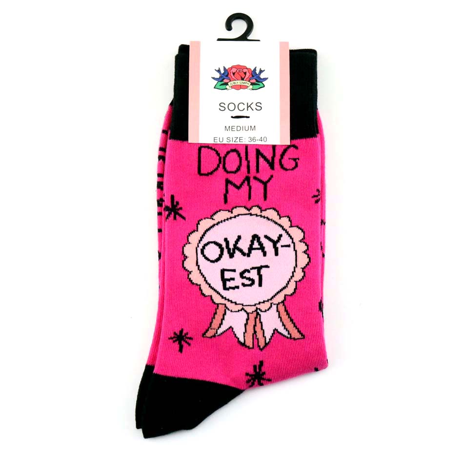 Doing My Okay-est Socks - Unisex Medium