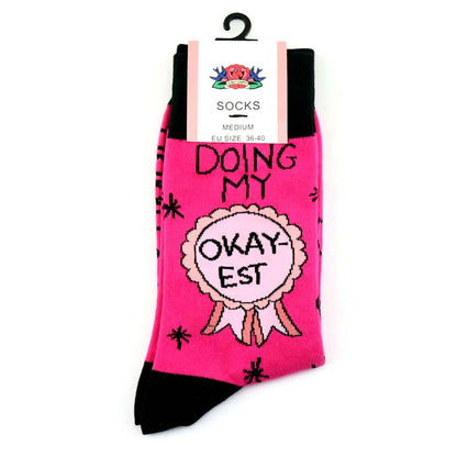 Doing My Okay-est Socks - Unisex Medium