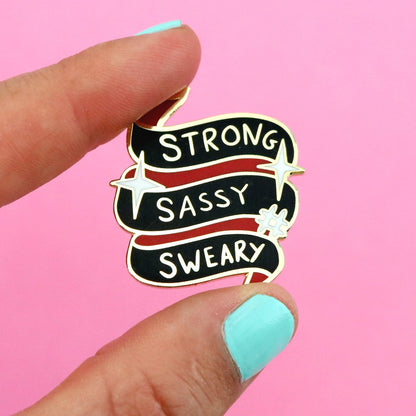 Strong Sassy Sweary Lapel Pin