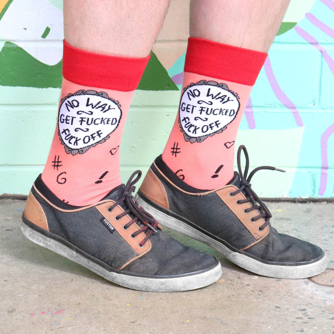 No Way Get Fucked Fuck Off Socks - Unisex Medium